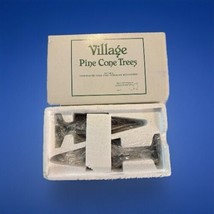 Vintage 1993 Department 56 Village Accessory &quot;Pine Cone Trees&quot; Set Of 2 #5221-3 - $17.75