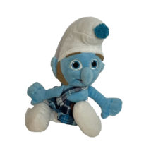 Gutsy Smurf 10&quot; Plush Stuffed Toy Doll 2013 Peyo Scottish Kilt The Smurfs - £8.32 GBP