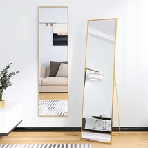 Beauty4U 59&quot; X 16&quot; Tall Full Length Mirror With Stand, Gold Wall, Bedroom - £56.00 GBP