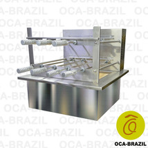 Brazilian BBQ Charcoal Grill with Firebox - 7 Skewers - Oca-Brazil - £1,602.62 GBP