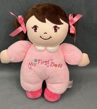 Linzy My First Doll Pink Outfit, Embroidered, Brown Hair Pigtails 9&quot; - $14.84