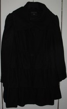 Womens 22 UK 50 EU 2X US Dorothy Perkins Black Wool Blend Winter Coat Ja... - $535.45 MXN