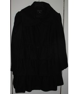 Womens 22 UK 50 EU 2X US Dorothy Perkins Black Wool Blend Winter Coat Ja... - $39.40 CAD
