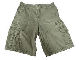 Mens No Boundaries Cargo Shorts 32 Olive Green 100% Cotton - £16.40 GBP