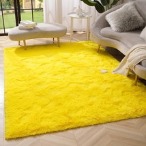 Premium Soft Fluffy Rug 4X5.3 Feet, Fuzzy Area Rugs For Bedroom, Shag Carpet For - £28.30 GBP
