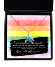 Gay Necklace Always Love Who You Want Turtle-MC-NL  - £52.11 GBP