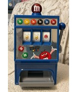 M&amp;M&#39;s World Blue SLOT MACHINE Candy Dispenser with Handle - Tested WORKS!!! - $31.68