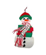 Happy Holidays Large Sign Plastic Stitched Snowman Finished Cross Stitch... - £20.84 GBP