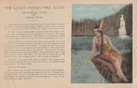 VINTAGE 1936 THE LUCKY INDIAN FIRE STONE POSTCARD  - £5.12 GBP