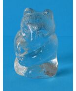 Figurine/Trinket-Clear Glass (Transparent) Bear Figurine - $16.00