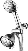 Powerspa All-Chrome 7-Color Led Shower Head/Hand Held Shower, Way Water Diverter - £48.60 GBP