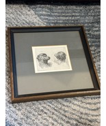 Stefano Della Bella Camel Heads Etching Met Framed Antique Art - $264.03 CAD