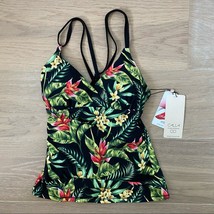 CALIA by Carrie Underwood Women&#39;s Strappy Ruched Tankini Top XS NWT - $29.99