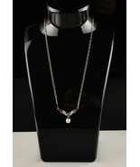 *10K Yellow Gold Natural Diamond Pearl 13&quot; Necklace - $416.20 CAD