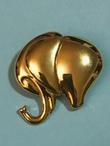 Estate Cute Chubby Slightly Abstract Goldtone ELEPHANT Pin Brooch – 1 and 5/8th’ - £10.29 GBP
