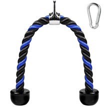 Deluxe Tricep Rope Pull Down Cable, 27 &amp; 36 Inch Rope Length, Easy To Gr... - £26.72 GBP