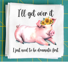 Funny Pig Fabric Panel Quilt Block for sewing and crafting FQ749616 - $3.60+
