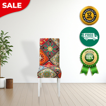 Anyhouz Chair Cover Multicolor Floral Bohemian Elastic Slipcover Dining Der - $23.90