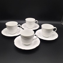 Set of 4 Vintage Goebel Plaza West Germany Porcelain Tea/Coffee Cups and Saucers - £39.87 GBP