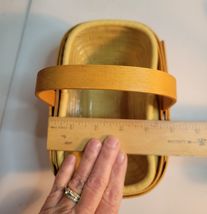 Longaberger Basket 2002 Small with Yellow Liner and Clear Protector image 6