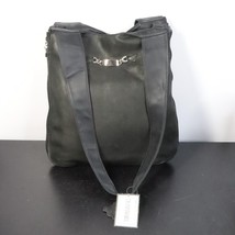 New Croft &amp; Barrow Light Black Pebbled Leather Expandable Shoulder Bag P... - £14.78 GBP