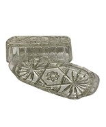 Vintage Anchor Hocking Clear Pressed Cut Glass Covered Butter Dish Star ... - €12,75 EUR Vintage Anchor Hocking Clear Pressed Cut Glass Covered Butter Dish Star ... - €12,75 EUR