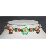 Handmade Hemp Bell Anklet with Flower Jewelry - £10.96 GBP