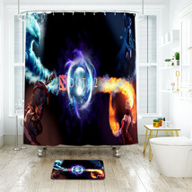 Dota 017 Shower Curtain Bath Mat Bathroom Waterproof Decorative - £18.35 GBP+