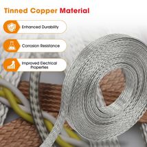 SUNNAREPOON Tinned Copper Wire Shielding Sleeve Expandable Ground Strap ... - $39.82