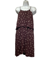 Madewell Dream drift Overlay 100% Silk Palm Tree Dress Women&#39;s Size 10 - £19.43 GBP