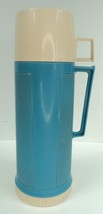 Vintage Thermos King-Seeley Plastic Blue w/ Cup &amp; Stopper 2202 - 22F 722 22A63 - £11.59 GBP