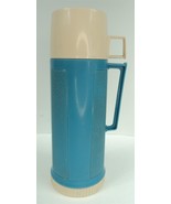 Vintage Thermos King-Seeley Plastic Blue w/ Cup &amp; Stopper 2202 - 22F 722... - £11.33 GBP