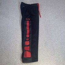 Nike Elite Sweatpants Youth Large Black Red Therma Fit Basketball Jogger Pockets - £15.63 GBP