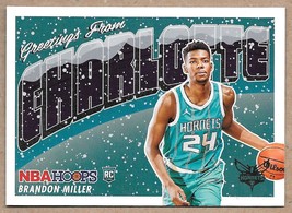 2023-24 Hoops Winter: Rookie Greetings #18 Brandon Miller Charlotte Hornets - £2.33 GBP