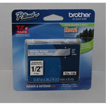 Brother TZE-S135 WHITE ON CLEAR EXTRA STRENGTH - $41.00