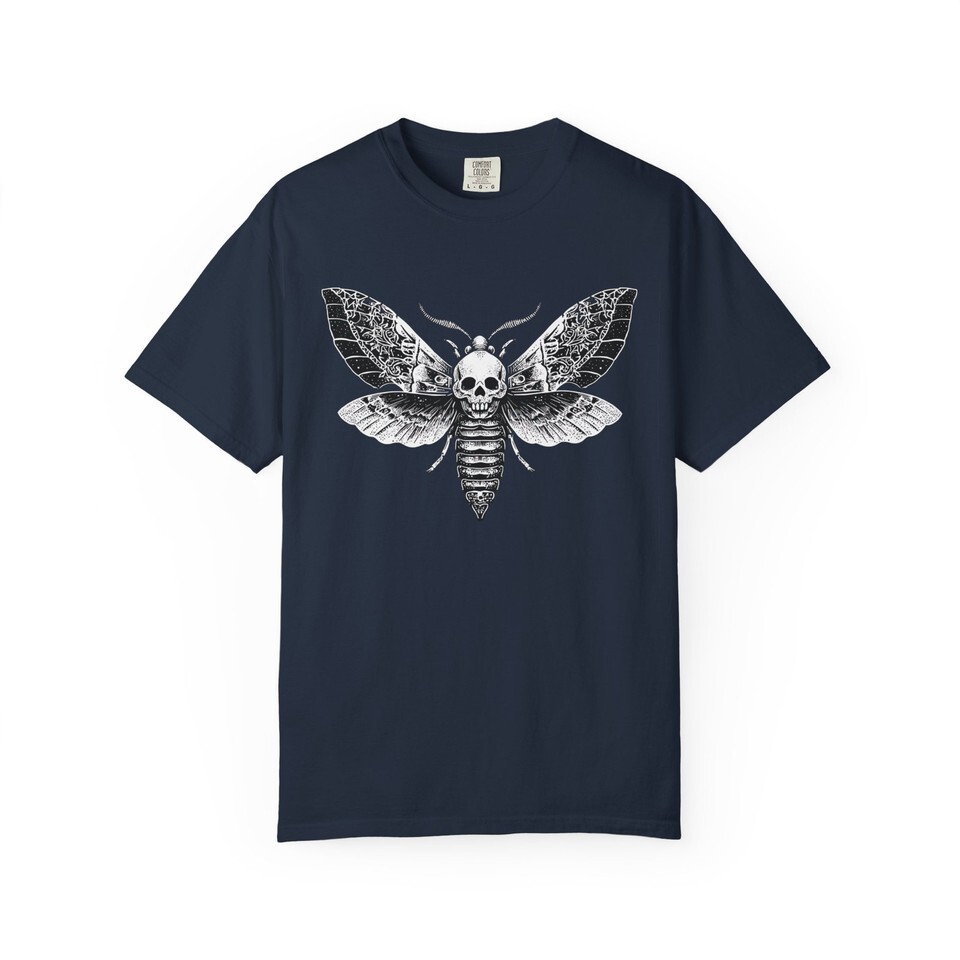 Skull Moth T-Shirt, Unisex Graphic Tee, Gothic Apparel, Alternative Item image 12