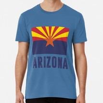 Arizona Usa Flag Travel Stamp Size S to 5XL Made in the USA T-Shirt - £17.58 GBP