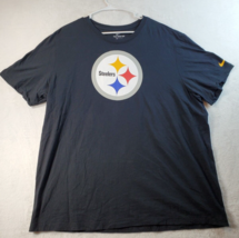 Nike Steelers T Shirt Mens Size 2XL Black Knit Short Sleeve Round Neck NFL - £9.96 GBP