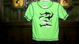 boys CARTER'S lime green black t-shirt w/whales 24 months  (baby 27) - $1.98