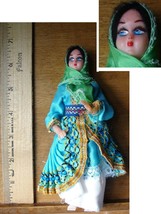  vintage Collector Eastern Europe Russia Ukraine Doll with blue eyes clothing - £7.47 GBP