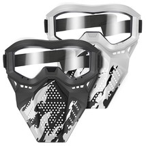 Upgraded 2 Pack Tactical Mask, Mask With Goggles Compatible With Nerf Rival, Apo - £21.22 GBP