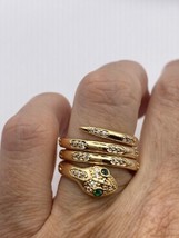 Vintage Schlangen Gold Gefüllt Ringgröße - £51.43 GBP