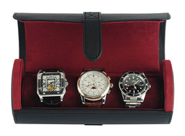 New Executive MEN leather travel  watch Case &amp; jewelry Storage Organizer... - $45.99