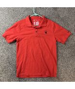 Spyder Men&#39;s Size Medium Red Polo Shirt Short Sleeve Golf Athletic - $23.78 CAD