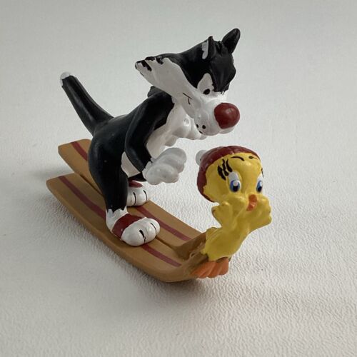 Looney Tunes Sylvester Tweety Bird Ski Figure Warner Bros Vintage Applau... - $19.75