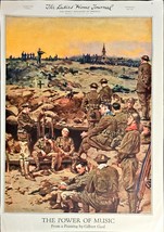 WW1 - The Ladies Home Journal-Power of Music by Gilbert Gaul 1918 RARE P... - $29.82