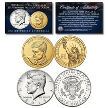John F Kennedy 2-Coin Set 2015 Jfk Presidential $1 &amp; 2015 Jfk Half Coin P-MINT - £14.58 GBP