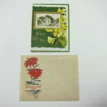 Farm Journal Philadelphia PA Christmas Trade Card &amp; Envelope Antique 1911 - £15.71 GBP