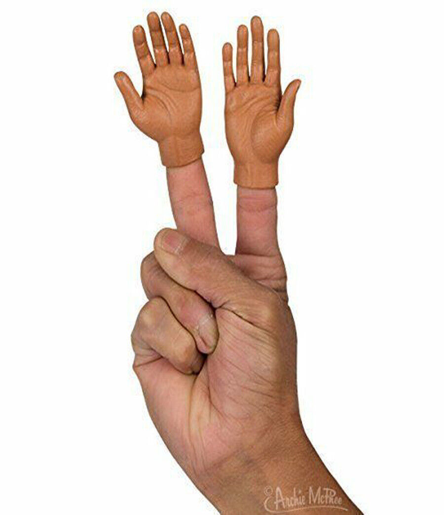 Pair of Dark Tone Skin 1 Right Finger &amp; 1 left Finger Hand soft vinyl pu... - $5.99