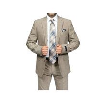 Mens TOMMY HILFIGER Suit Wool Blend 2 Button Side Vent Shark Texture 0106 Tan image 4